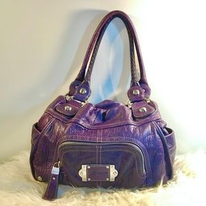B. Makowsky Purple RebelHobo Leather Bag